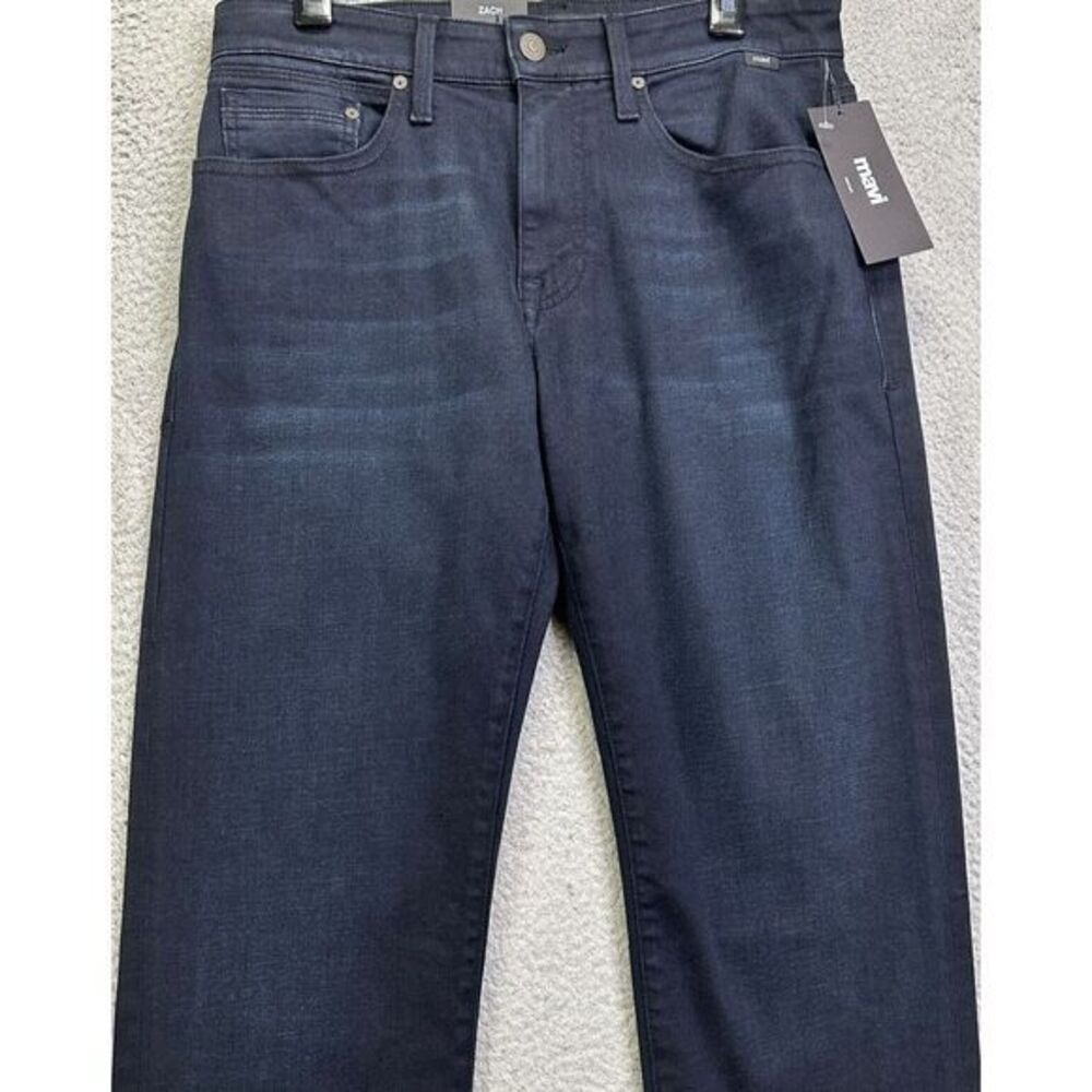 Mavi Zack Jeans Men 31X34 Blue Straight Leg Pocket Denim NEW